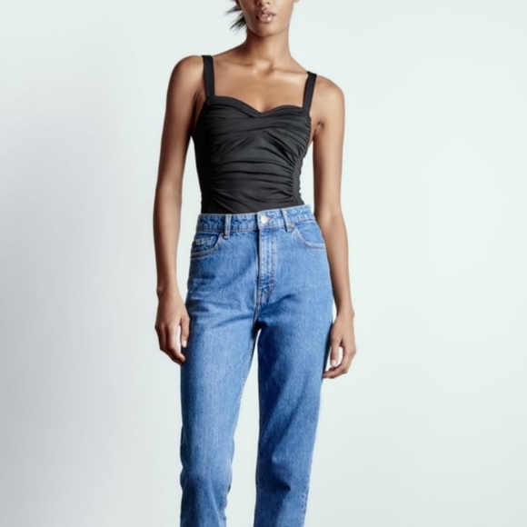 Zara Denim - Nwt Zara the 90's mom fit Jean's, slim leg high waist size US 12